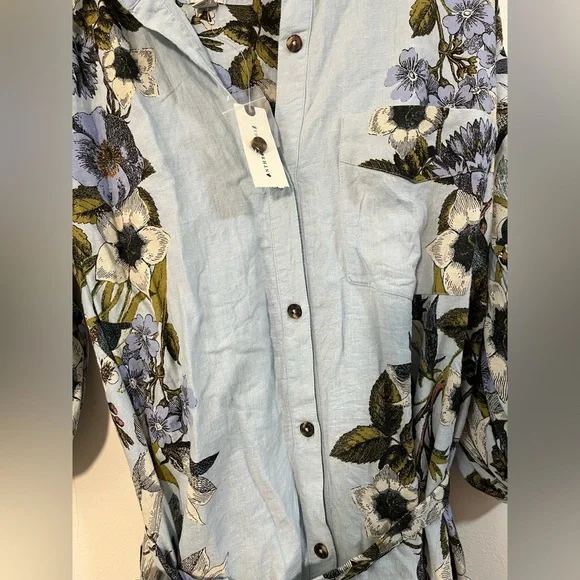 women's red linen dress Rosalie Linen Dress main image 1